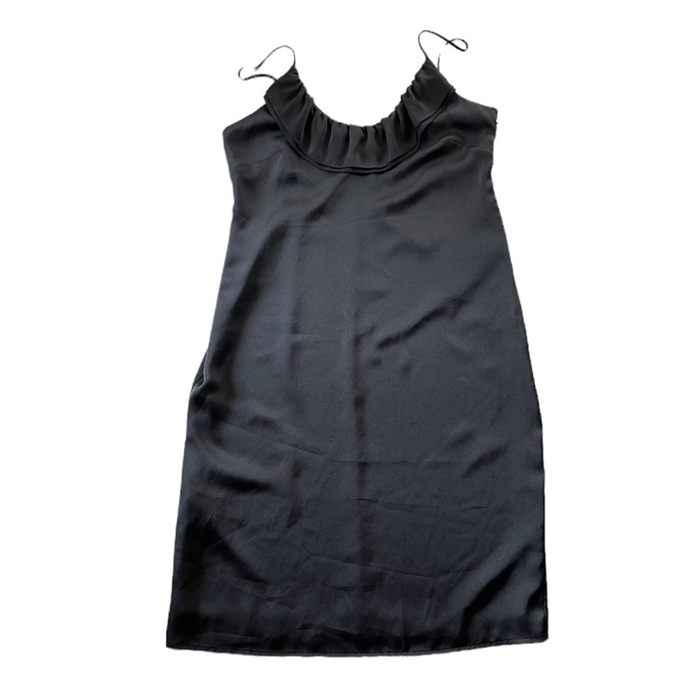 BCBGeneration Womens Silky Slip Dress Black Spaghetti Straps Size 10